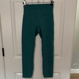 Lululemon Wunder Train Teal Leggings size 4 23”